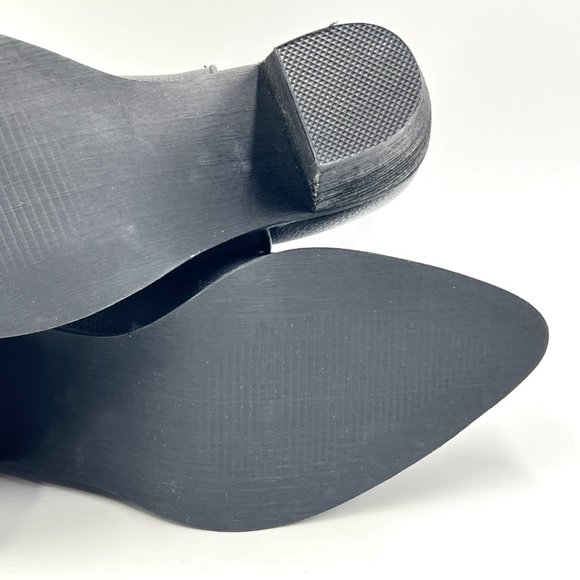 Very Volatile Womens‎ Size 6.5 Black Faux Vegan Leather Western Ankle Boots NEW - Picture 11 of 14